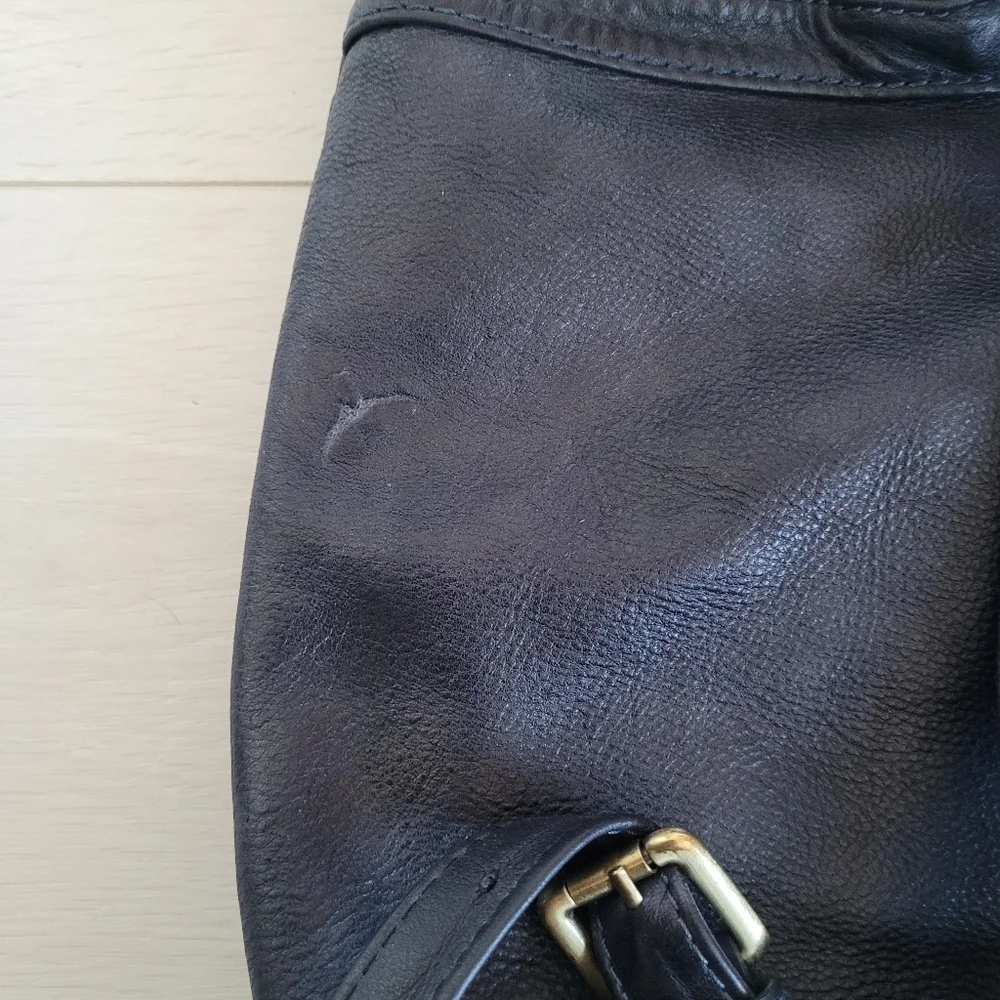 Authentic Soft Italian Leather Drawstring Backpack - Picture 9 of 15